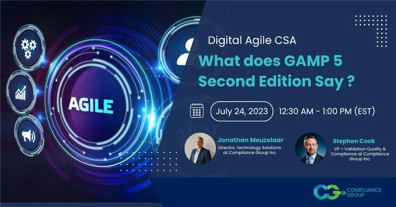 Digital Agile CSA | What does GAMP 5 Second Edition say?