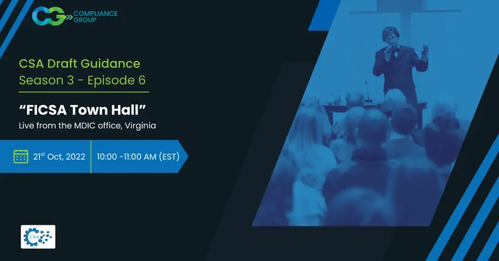 FDA’s Draft Guidance: Computer Software Assurance Webinar Series Season 3, Episode-6