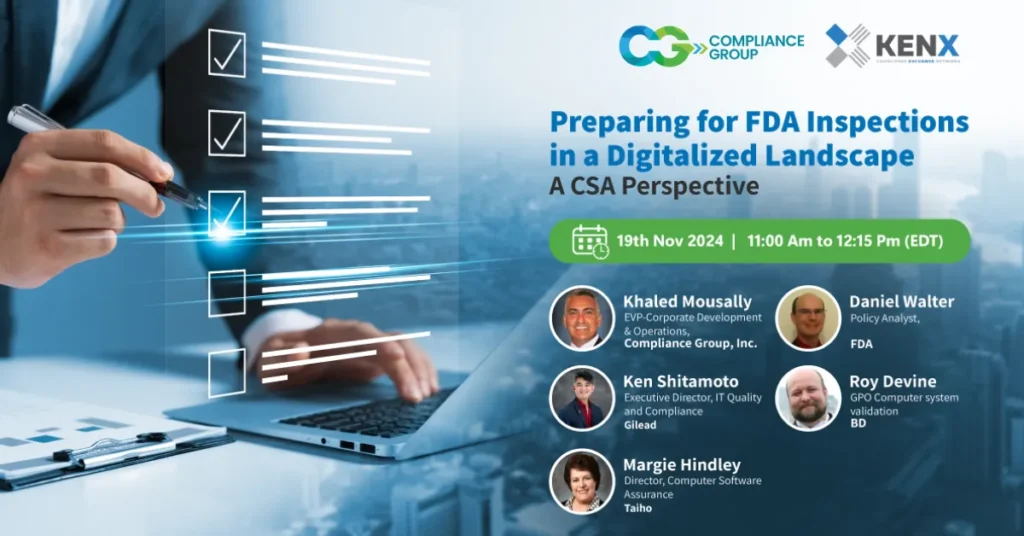 Preparing for FDA Inspections in a Digitalized Landscape: A CSA Perspective
