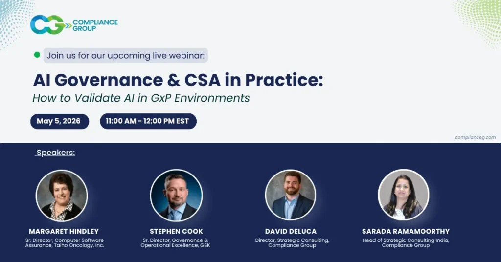 AI Governance & CSA: Validating AI in GxP (Webinar)